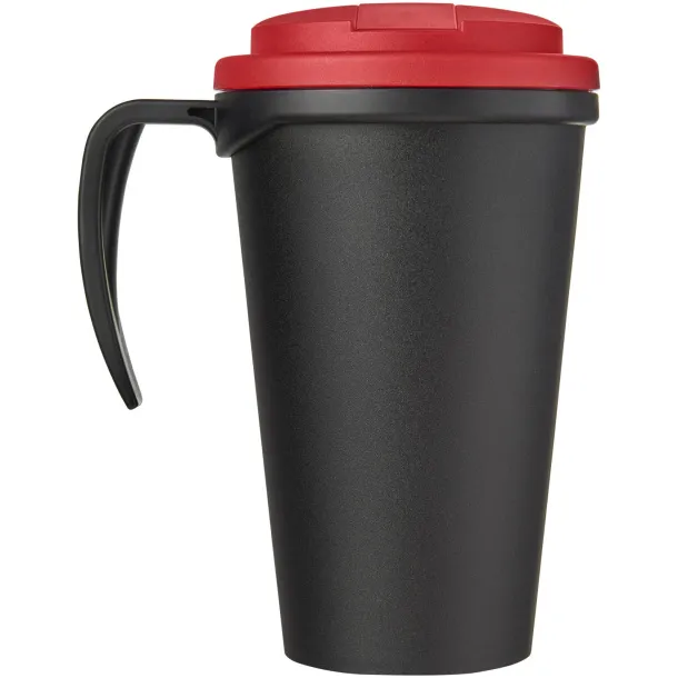 Americano Grande 350 ml mug with spill-proof lid Solid black Red