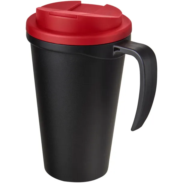 Americano Grande 350 ml mug with spill-proof lid Solid black Red