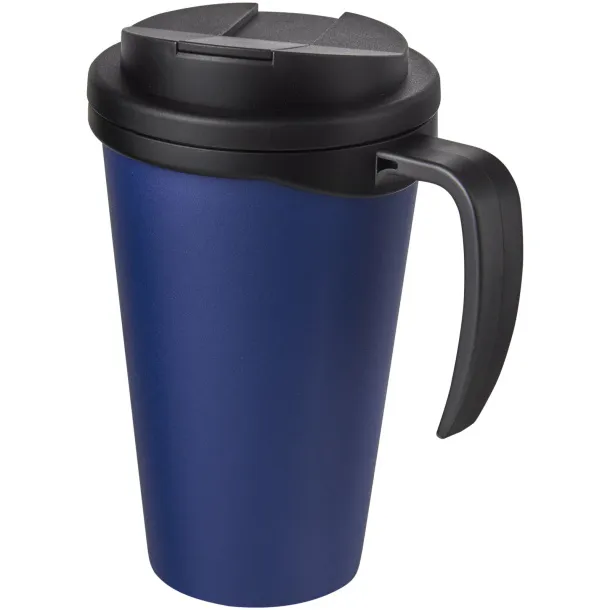 Americano Grande 350 ml mug with spill-proof lid Blue Solid black