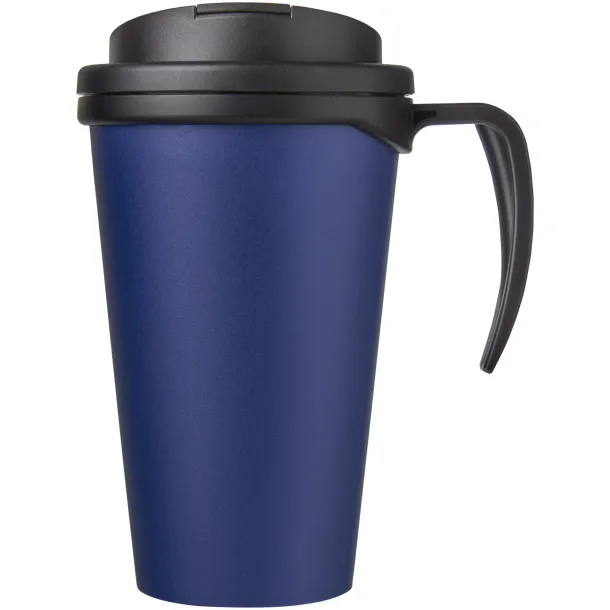 Americano Grande 350 ml mug with spill-proof lid Blue Solid black