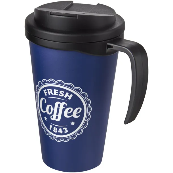 Americano Grande 350 ml mug with spill-proof lid Blue Solid black