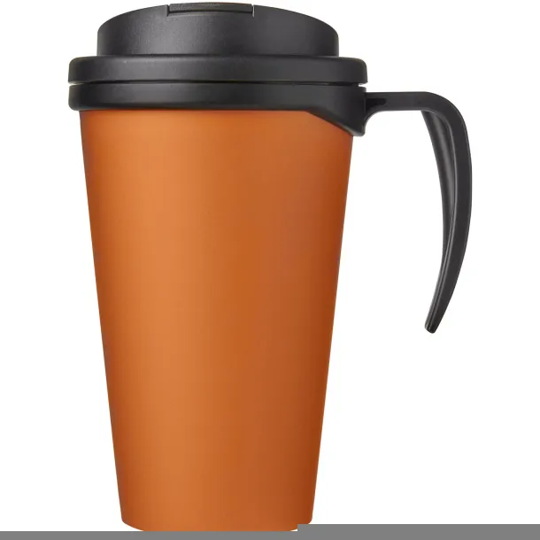 Americano Grande 350 ml mug with spill-proof lid Orange Crna