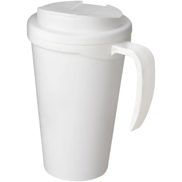 Americano Grande 350 ml mug with spill-proof lid - Unbranded White