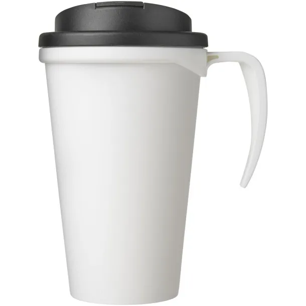 Americano Grande 350 ml mug with spill-proof lid - Unbranded White Solid black