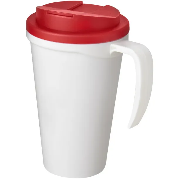 Americano Grande 350 ml mug with spill-proof lid - Unbranded White Red