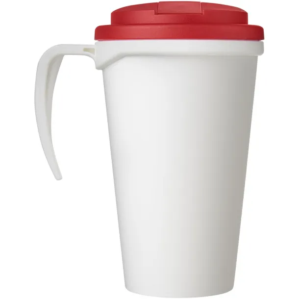 Americano Grande 350 ml mug with spill-proof lid - Unbranded White Red