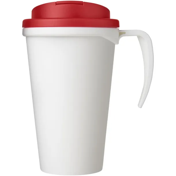 Americano Grande 350 ml mug with spill-proof lid - Unbranded White Red