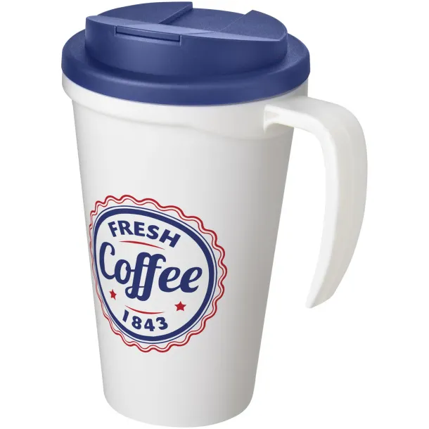 Americano Grande 350 ml mug with spill-proof lid - Unbranded White Blue