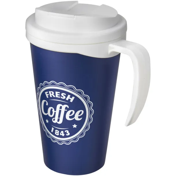 Americano Grande 350 ml mug with spill-proof lid Blue White