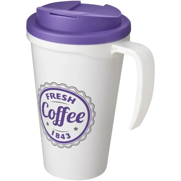 Americano Grande 350 ml mug with spill-proof lid - Unbranded White Purple