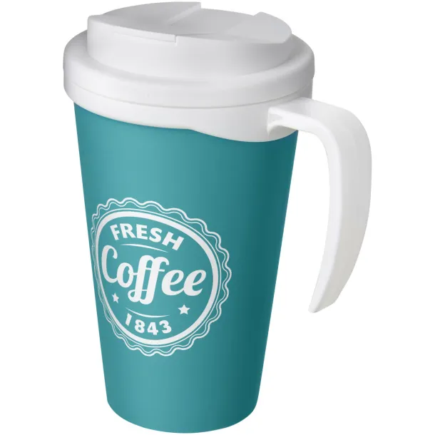 Americano Grande 350 ml mug with spill-proof lid Aqua blue White