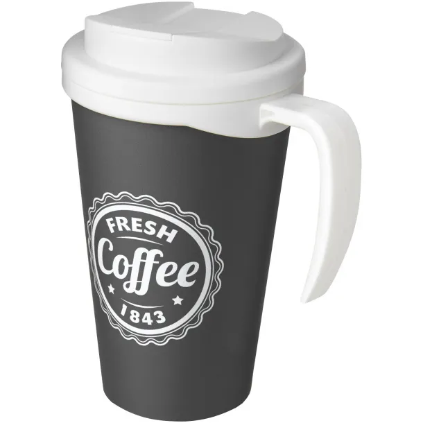 Americano Grande 350 ml mug with spill-proof lid Grey White