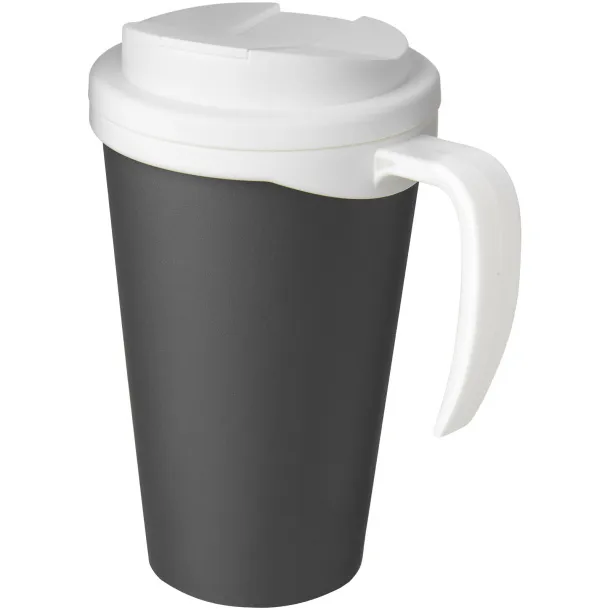 Americano Grande 350 ml mug with spill-proof lid Grey White