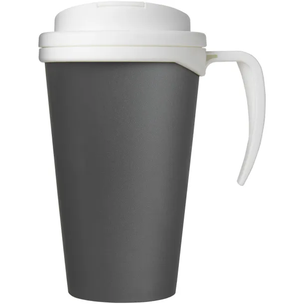 Americano Grande 350 ml mug with spill-proof lid Grey White