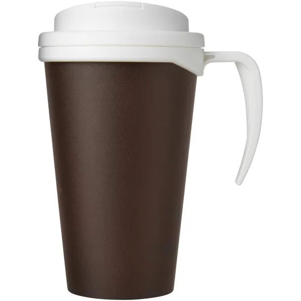 Americano Grande 350 ml mug with spill-proof lid Brown White