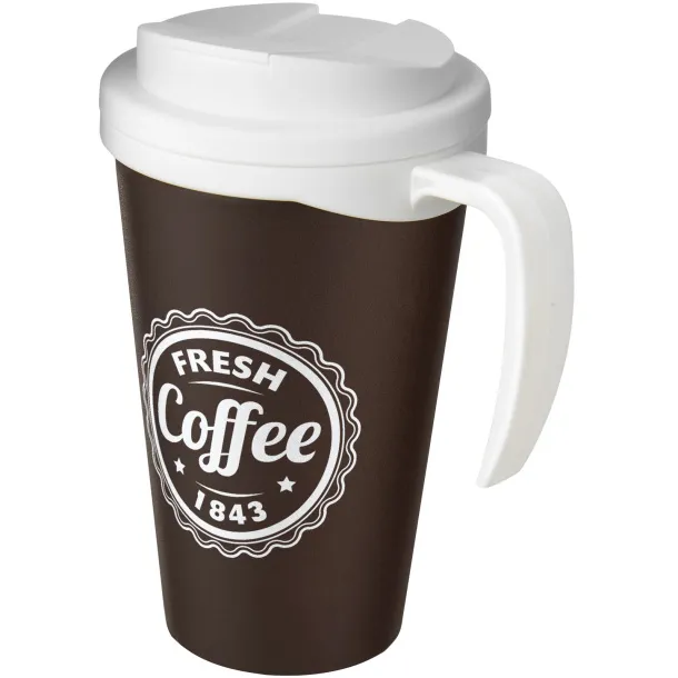 Americano Grande 350 ml mug with spill-proof lid Brown White