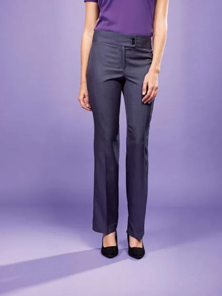  LADIES' 'IRIS' STRAIGHT LEG TROUSERS - Premier Black Melange