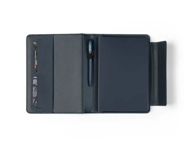 ALCANTARA A5 notebook with portfolio case - PRO BOOK Blue