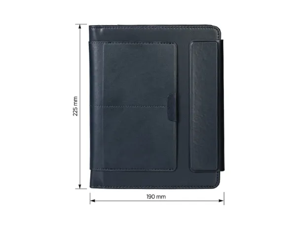 ALCANTARA A5 notebook with portfolio case - PRO BOOK Blue