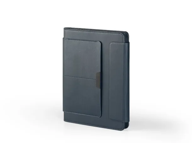 ALCANTARA A5 notebook with portfolio case - PRO BOOK Blue