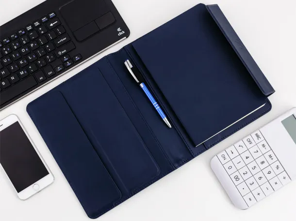 ALCANTARA notes s portfolio mapom, A5 - PRO BOOK Plava