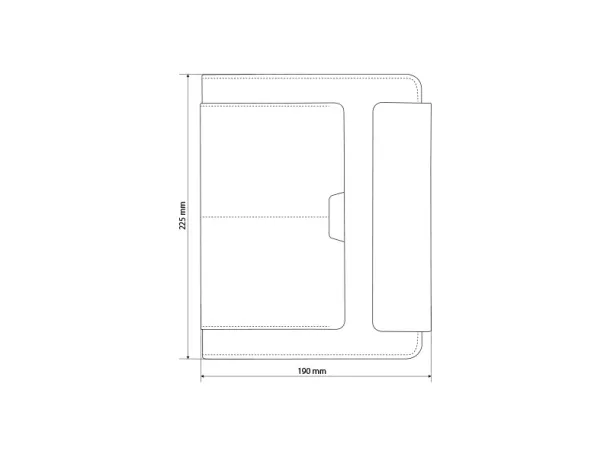 ALCANTARA notes A5 s portfolio mapom - PRO BOOK Crna