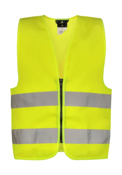  Safety Zipper Vest for Kids "Aalborg" - Korntex Yellow