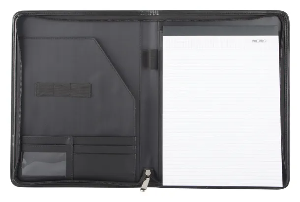 Duotone Zip A4 zipped document folder Black