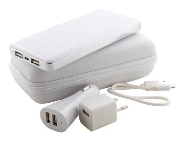 Atazzi USB charger and power bank set White Black
