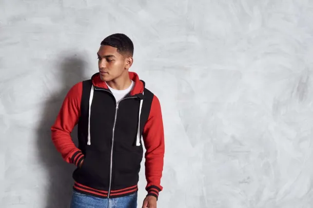  Urbana hoodie s patentom - 330 g/m² - Just Hoods Jet Black Bijela