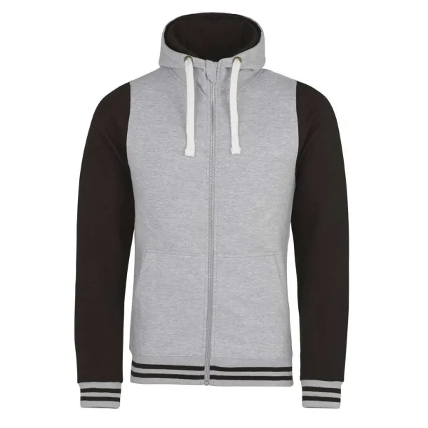 Urbana hoodie s patentom - 330 g/m² - Just Hoods Heather Grey Jet Black