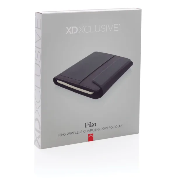  Fiko wireless charging portfolio A5 with powerbank - XD Xclusive Black 