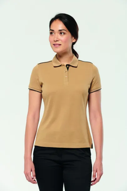  LADIES' SHORT-SLEEVED CONTRASTING DAYTODAY POLO SHIRT - Designed To Work Navy Light Grey