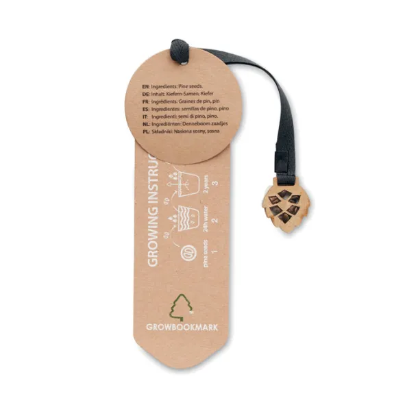 GROWBOOKMARK™ Pine tree bookmark Beige