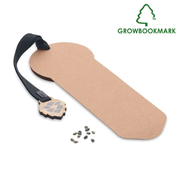 GROWBOOKMARK™ Pine tree bookmark Beige