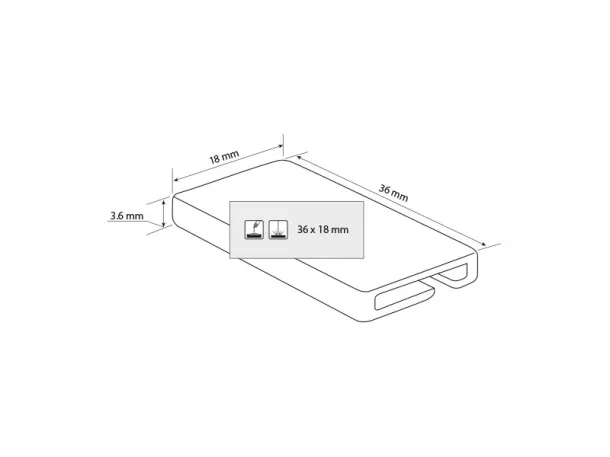 CLIP XL metal plate for notebook Sjajni metal