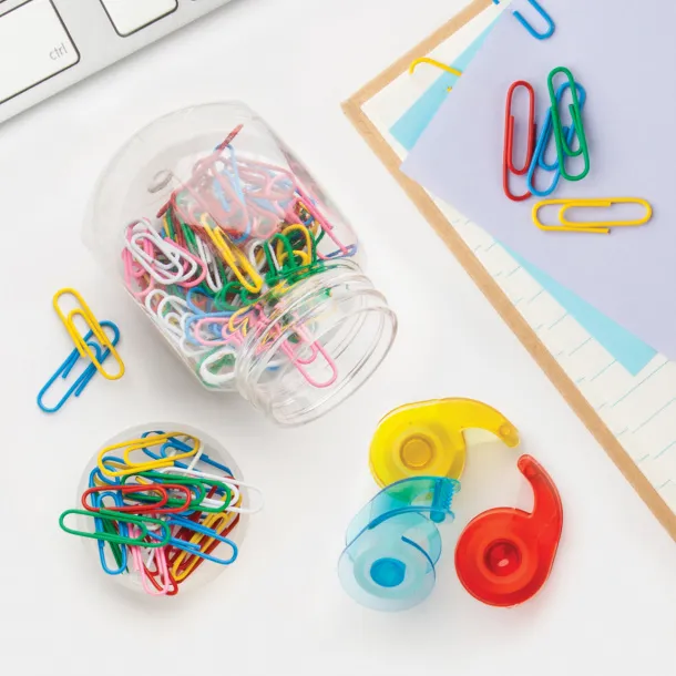 Rhydor paper clip set Multicolour Transparent