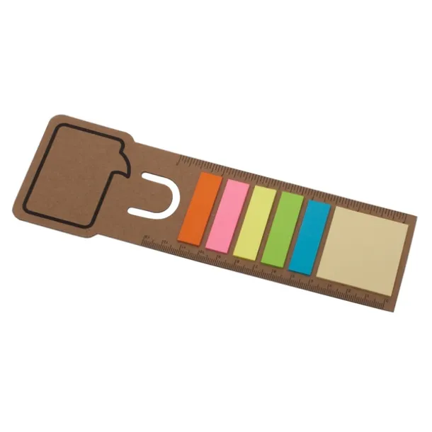 BOOKMARK set of sticky notes with bookmark Beige