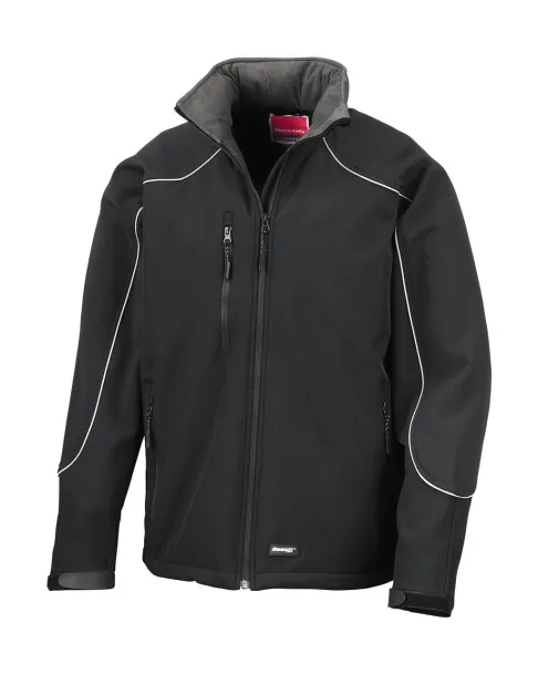  Ice Fell Hooded Softshell Jacket - Result Work-Guard Black Black