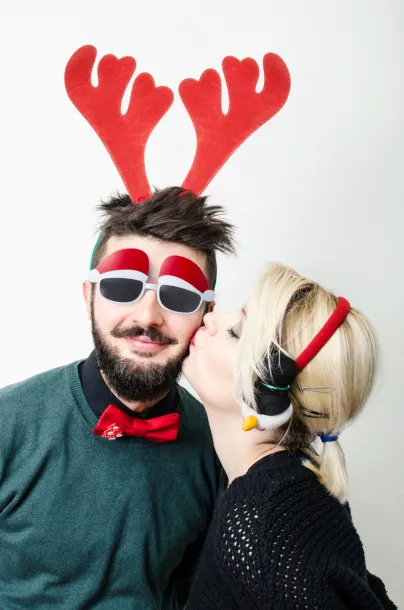 Huntix Christmas sunglasses White Red
