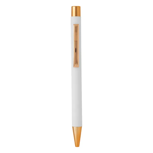 TITANIUM ROSE GOLD Metal ball pen White