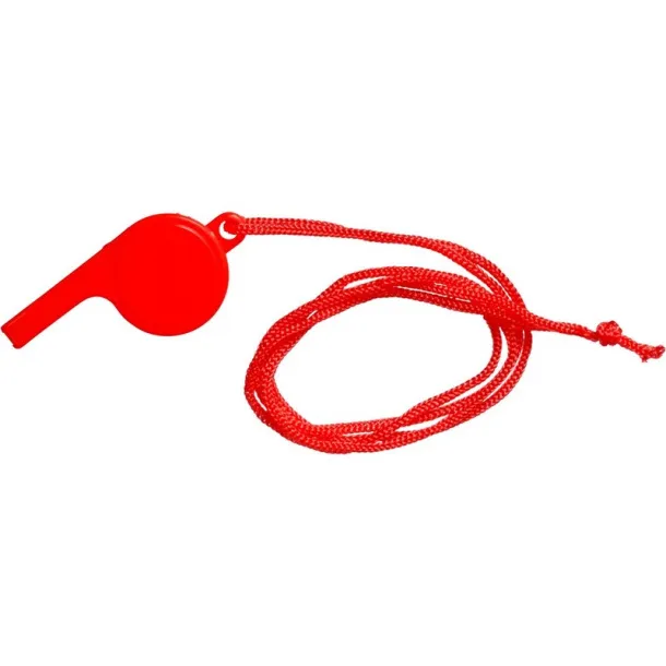  Whistle with neck cord Crvena