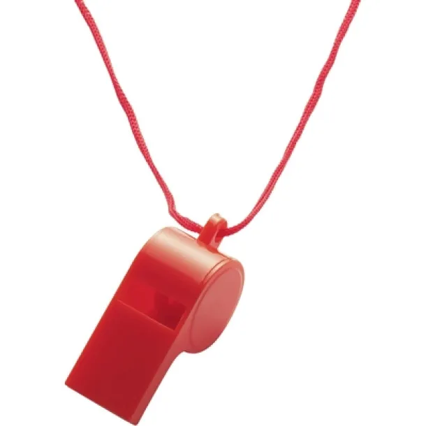  Whistle with neck cord red