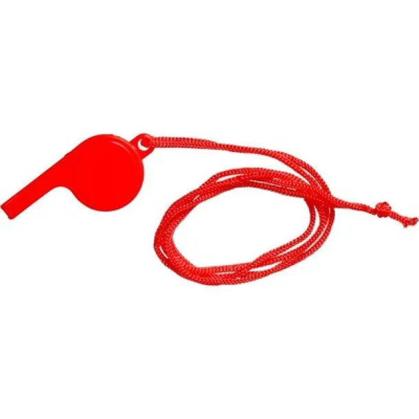  Whistle with neck cord Crvena
