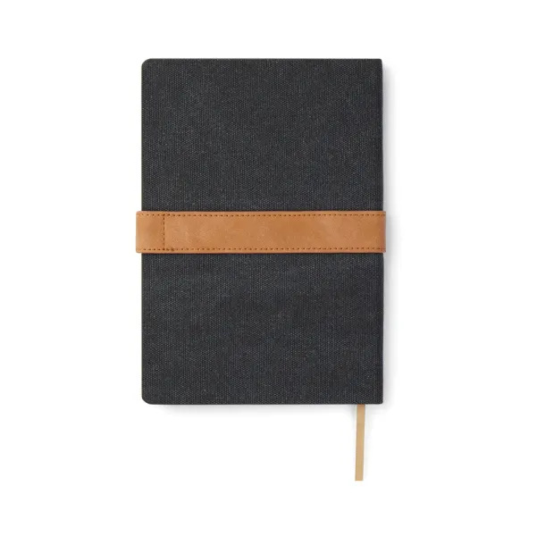  VINGA Bosler A5 RCS recycled canvas note book - Vinga Black 