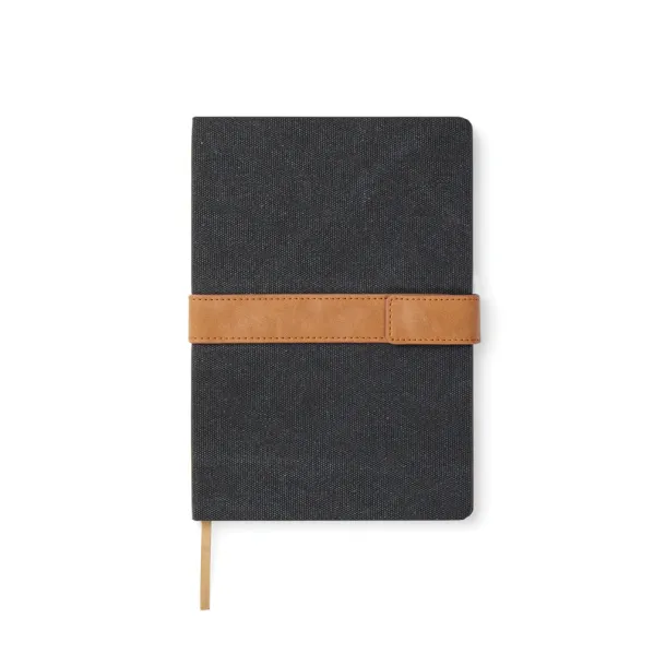  VINGA Bosler A5 RCS recycled canvas note book - Vinga Black 