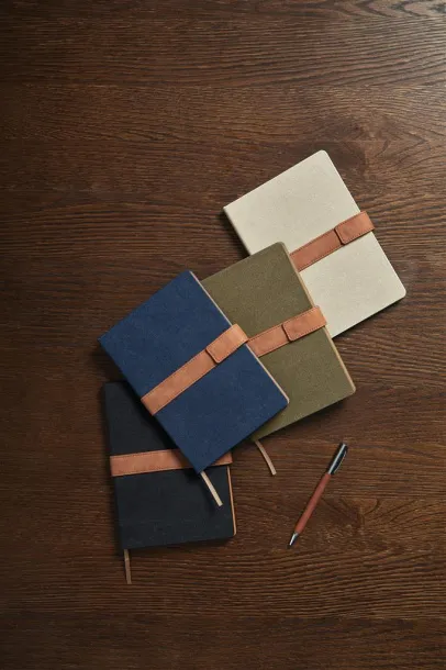  VINGA Bosler A5 RCS recycled canvas note book - Vinga navy 