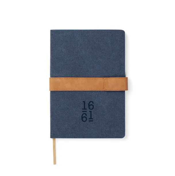  VINGA Bosler A5 RCS recycled canvas note book - Vinga navy 