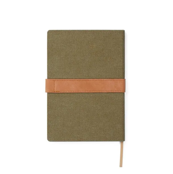  VINGA Bosler A5 RCS recycled canvas note book - Vinga Green 