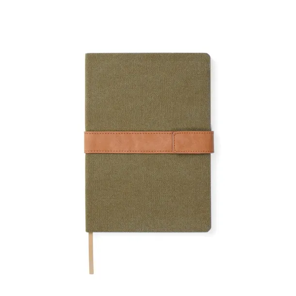  VINGA Bosler A5 RCS recycled canvas note book - Vinga Green 